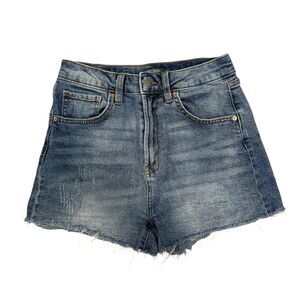 Wild Fable | High Rise Mom Shorts Distressed Size 4 99% Cotton Frayed Hem Target